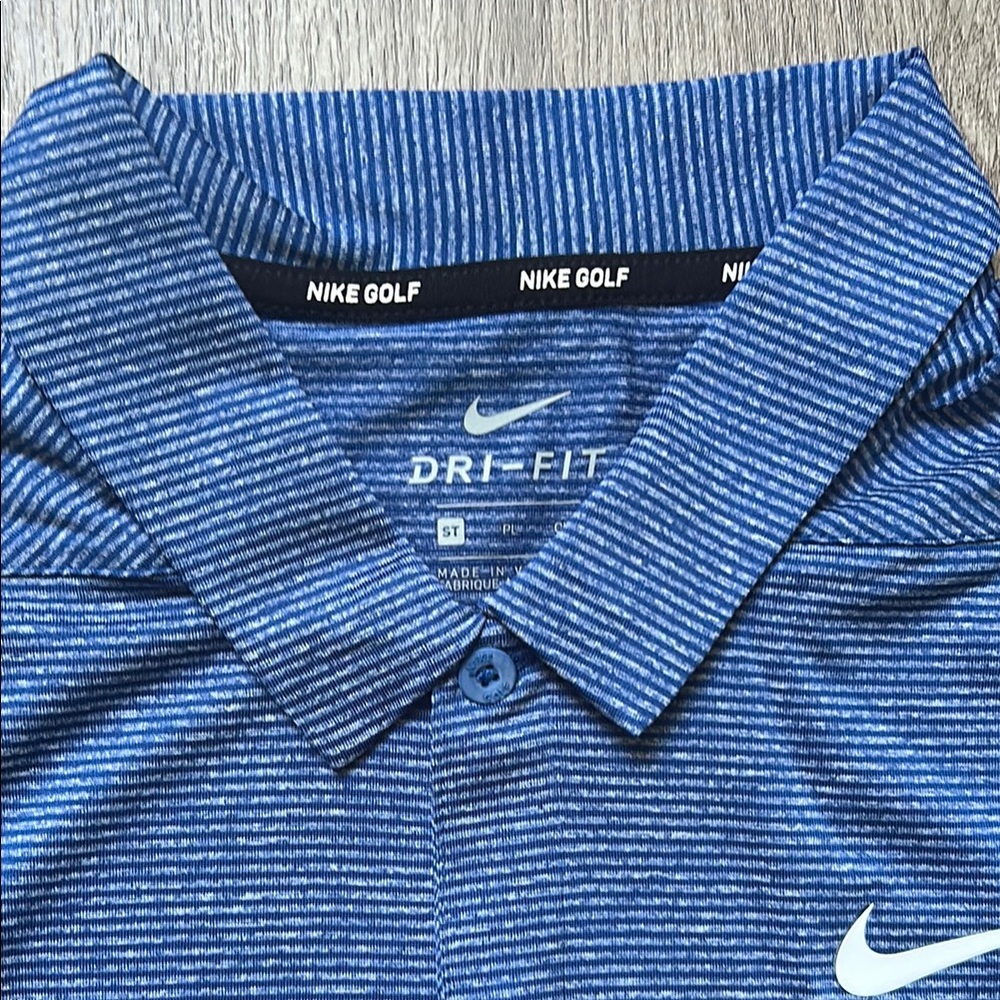 Nike DriFit Blue Polo Shirt, Small/TALL - Picture 3 of 7